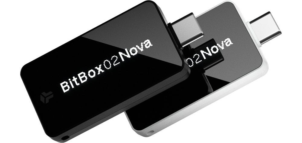 BitBox02 Nova hardware wallet in black and silver